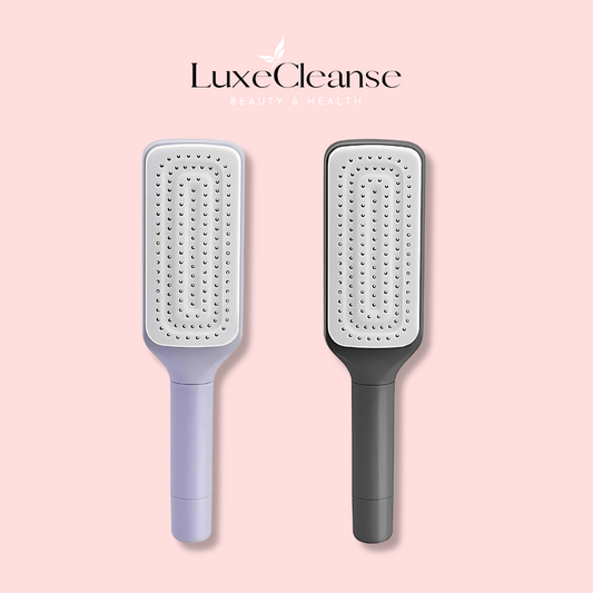 Self-Cleaning Rotating Hairbrush